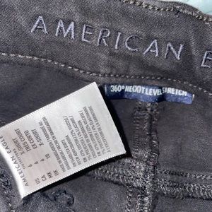 American eagle black lace up jeans size 6